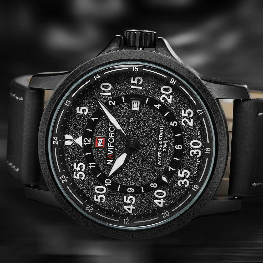 NAVIFORCE NF9076-B-W-B MEN'S ANALOG WATCH - H2 Hub Watches