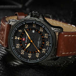 NAVIFORCE NF9076 B/Y/D.BN MEN'S ANALOG WATCH - H2 Hub Watches