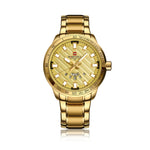 NAVIFORCE ANALOG NF9090 G/G STAINLESS STEEL QUARTZ MEN'S WATCH - H2 Hub Watches