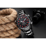 NAVIFORCE NF9093 B/B/R BLACK STAINLESS STEEL MEN'S WATCH