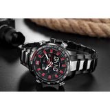 NAVIFORCE NF9093 B/B/R BLACK STAINLESS STEEL MEN'S WATCH