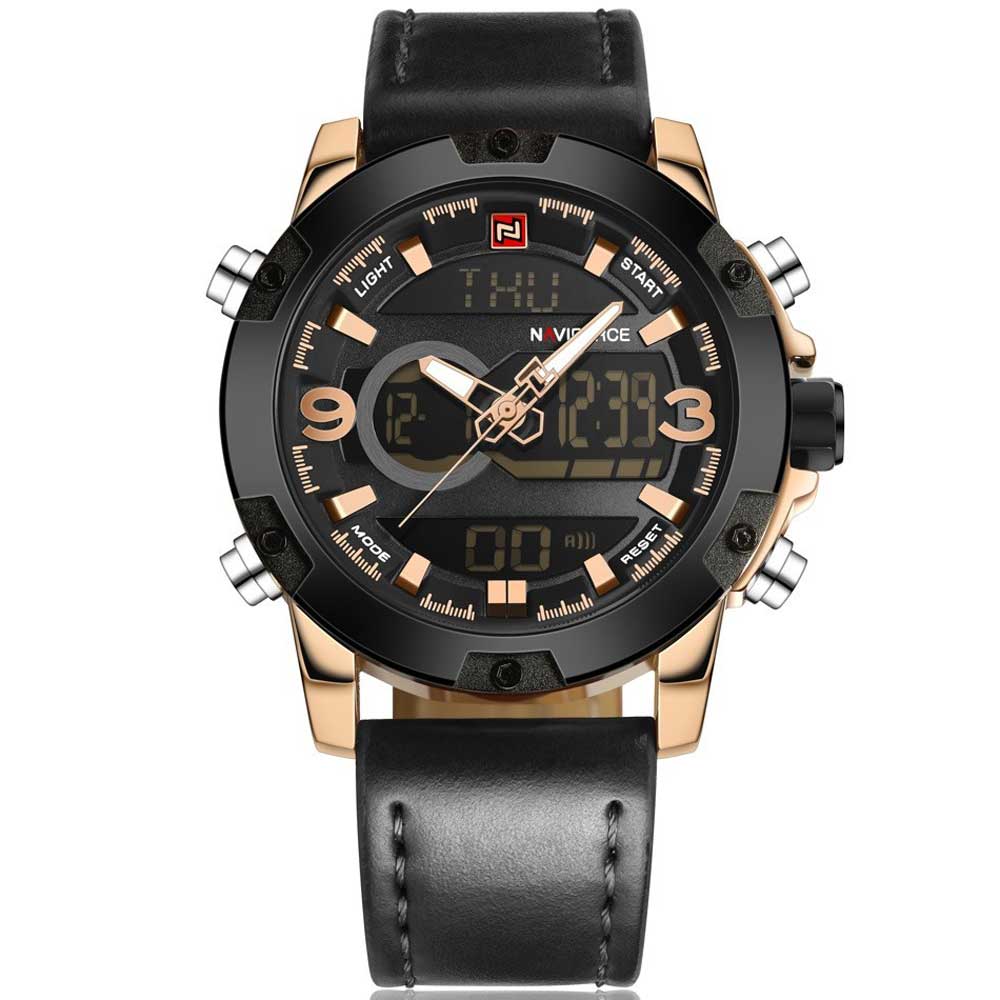 NAVIFORCE NF9097 RG/B/B MEN'S ANALOG/DIGITAL WATCH - H2 Hub Watches
