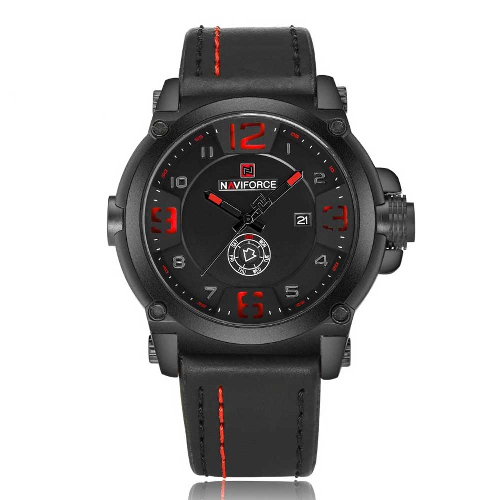 NAVIFORCE NF9099 B/R/B MEN'S WATCH - H2 Hub Watches