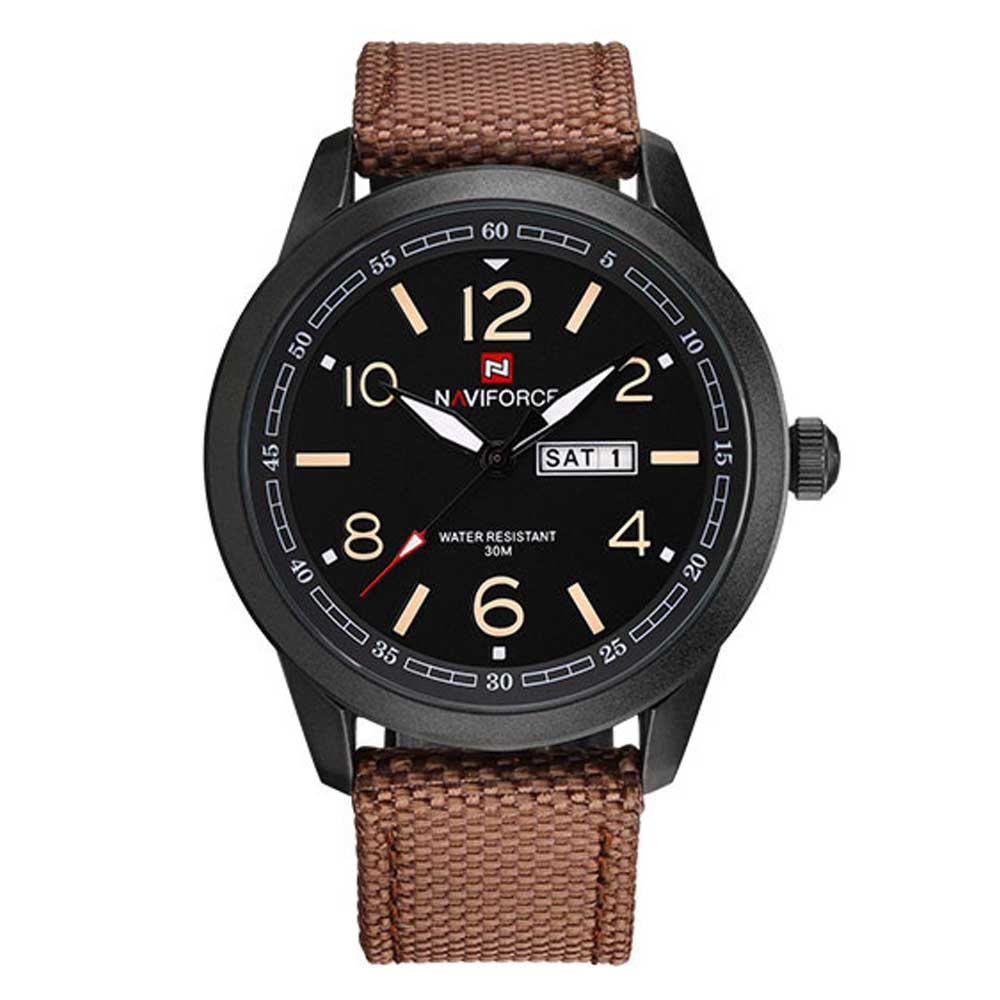 NAVIFORCE NF9101 B/Y/BN MEN'S ANALOG WATCH - H2 Hub Watches