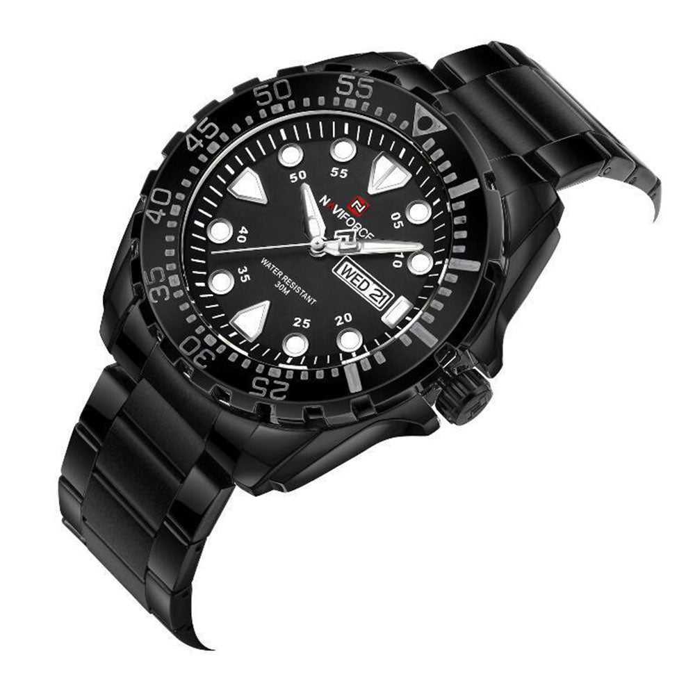 NAVIFORCE NF9105 B-B-W MEN'S CHRONOGRAPH WATCH - H2 Hub Watches