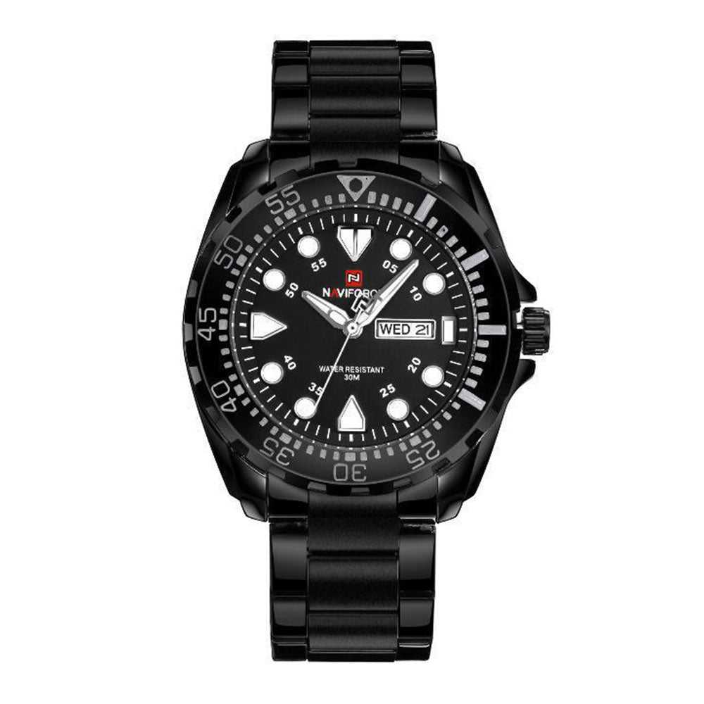 NAVIFORCE NF9105 B-B-W MEN'S CHRONOGRAPH WATCH - H2 Hub Watches