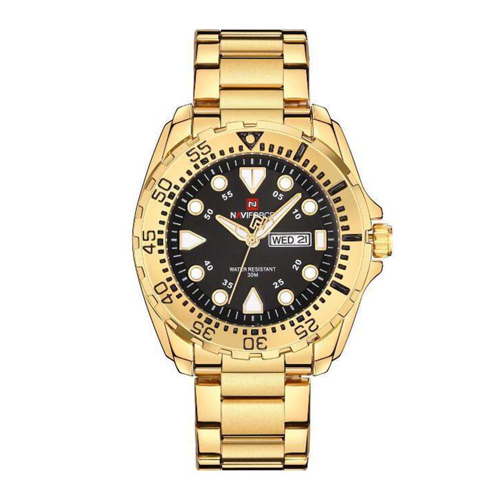 NAVIFORCE NF9105 G/B MEN'S CHRONOGRAPH WATCH - H2 Hub Watches