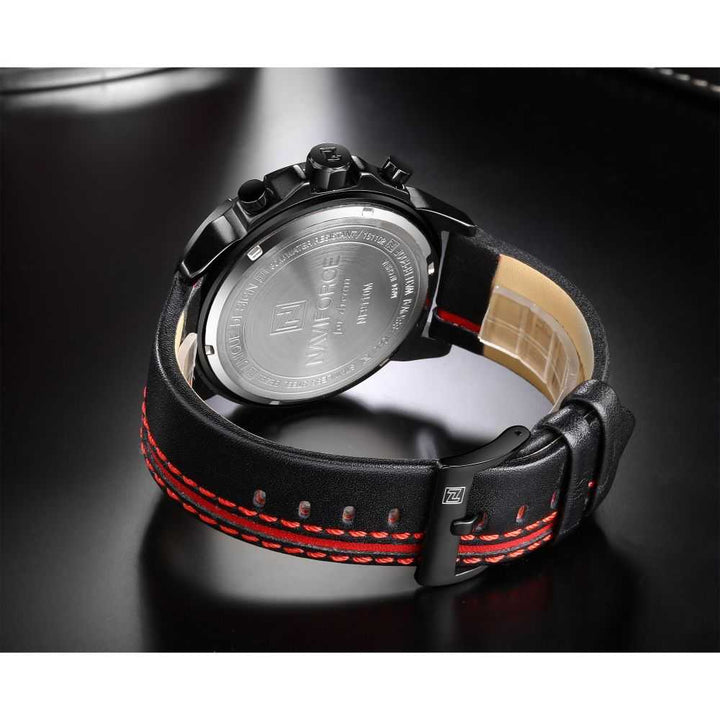 NAVIFORCE NF9110 B/R/B MEN'S CHRONOGRAPH WATCH - H2 Hub Watches