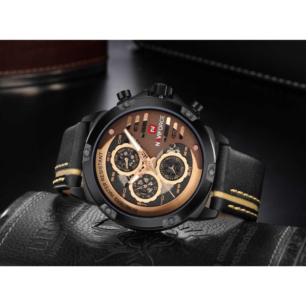 NAVIFORCE NF9110 B/RG/BN MEN'S CHRONOGRAPH WATCH - H2 Hub Watches