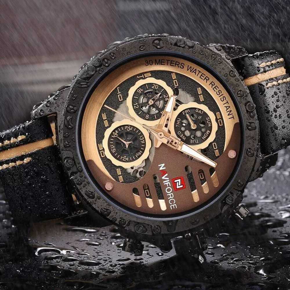 NAVIFORCE NF9110 B/RG/BN MEN'S CHRONOGRAPH WATCH - H2 Hub Watches