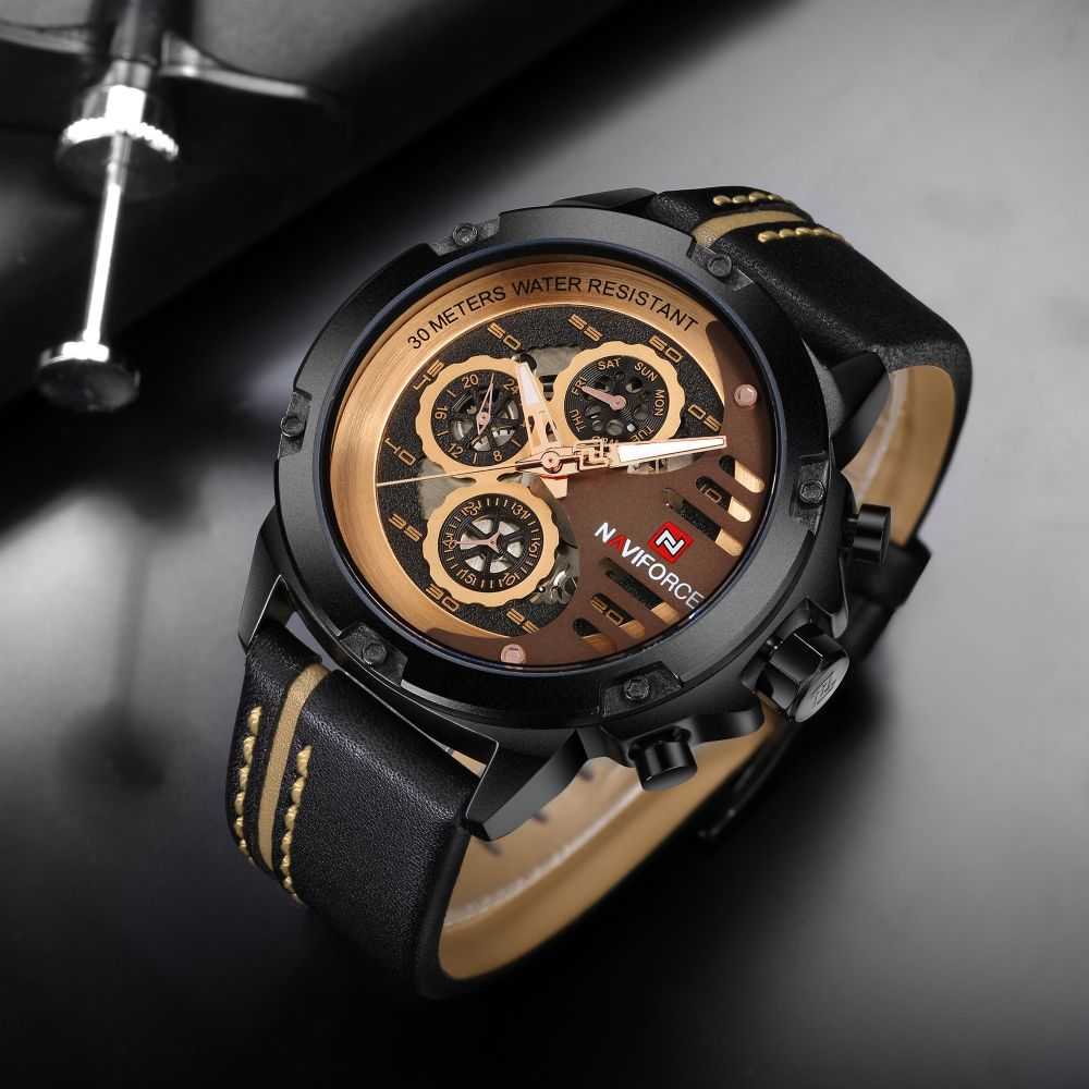 NAVIFORCE NF9110 B/RG/BN MEN'S CHRONOGRAPH WATCH - H2 Hub Watches