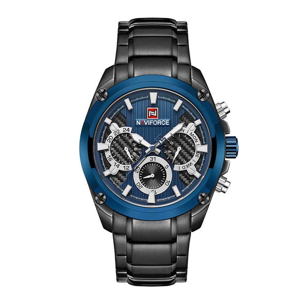 NAVIFORCE N9113-A-B/BE/B MEN'S CHRONOGRAPH WATCH - H2 Hub Watches