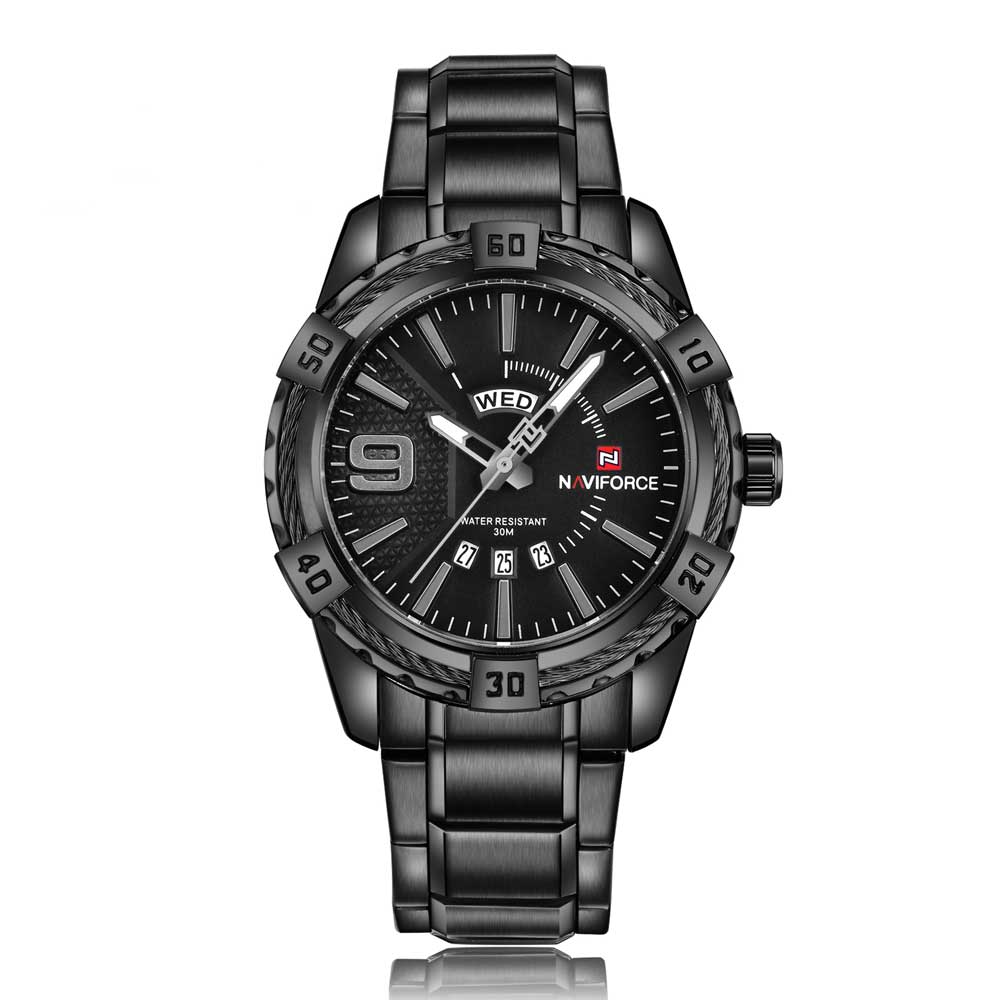 NAVIFORCE ANALOG NF9117S B/B QUARTZ MEN'S WATCH - H2 Hub Watches