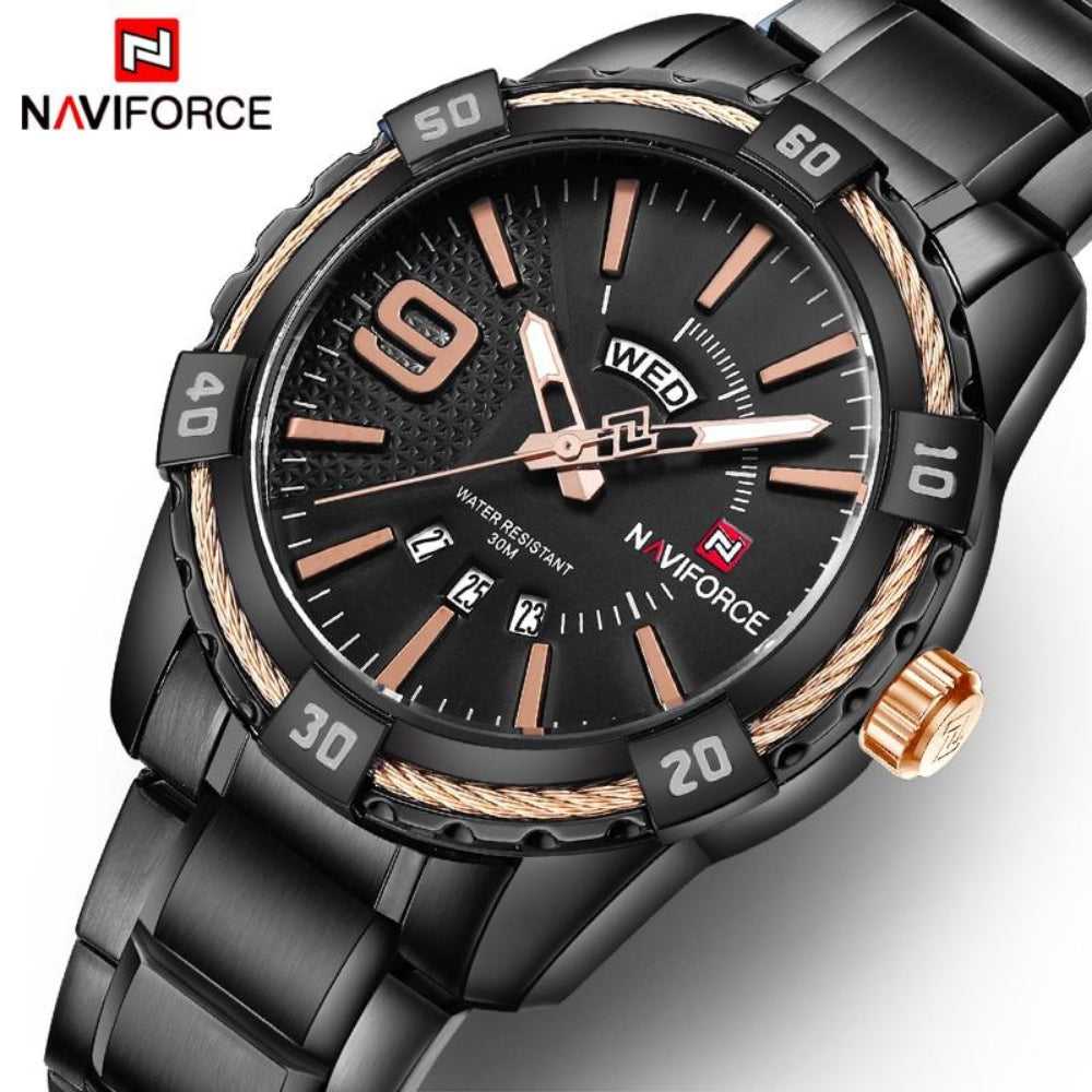 NAVIFORCE NF9117S B/RG MEN'S ANALOG WATCH - H2 Hub Watches
