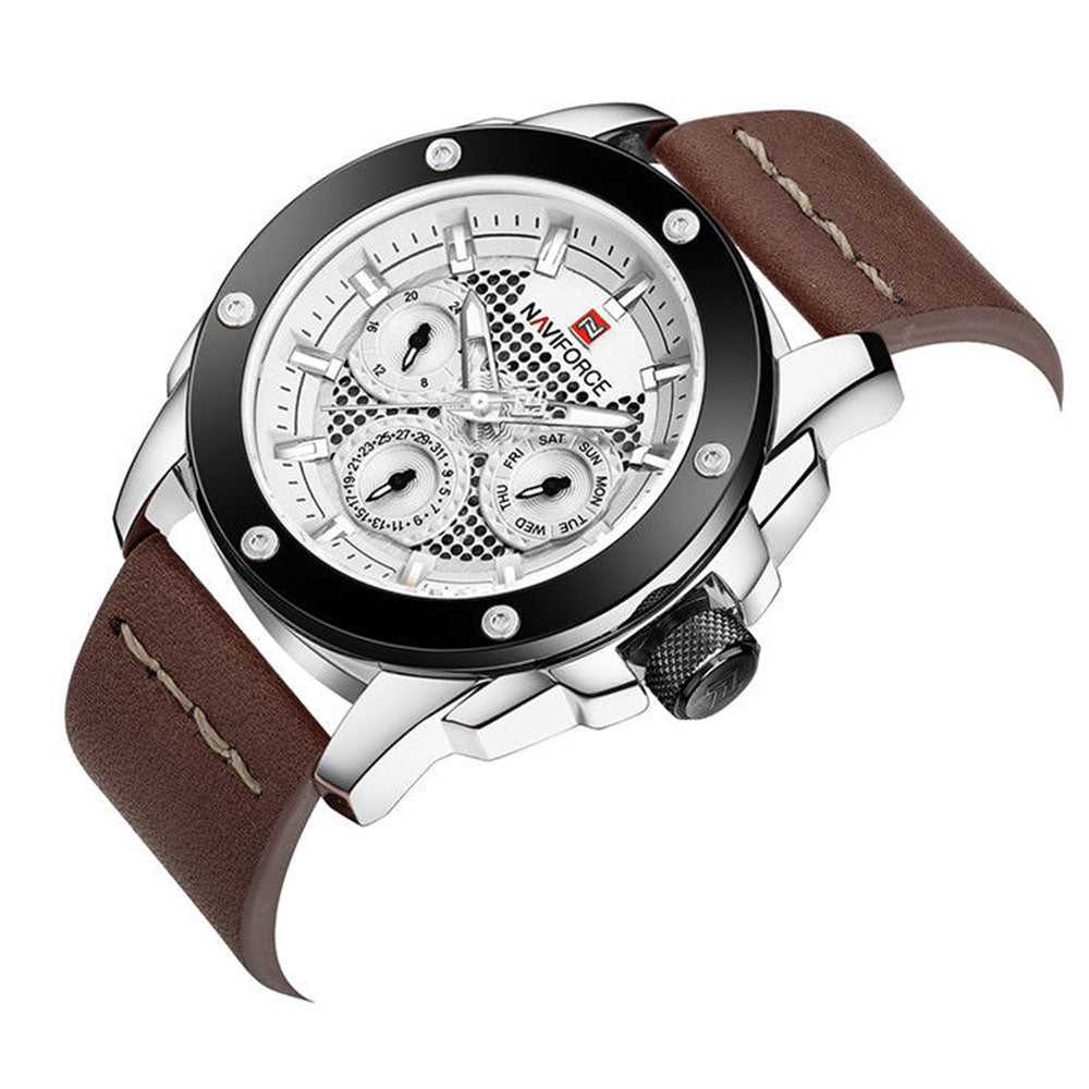 NAVIFORCE NF9116-S-W-D.BN MEN'S CHRONOGRAPH WATCH - H2 Hub Watches