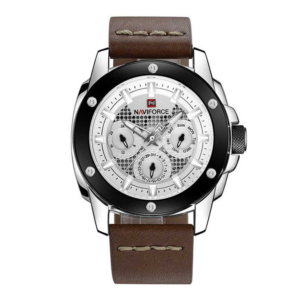NAVIFORCE NF9116-S-W-D.BN MEN'S CHRONOGRAPH WATCH - H2 Hub Watches