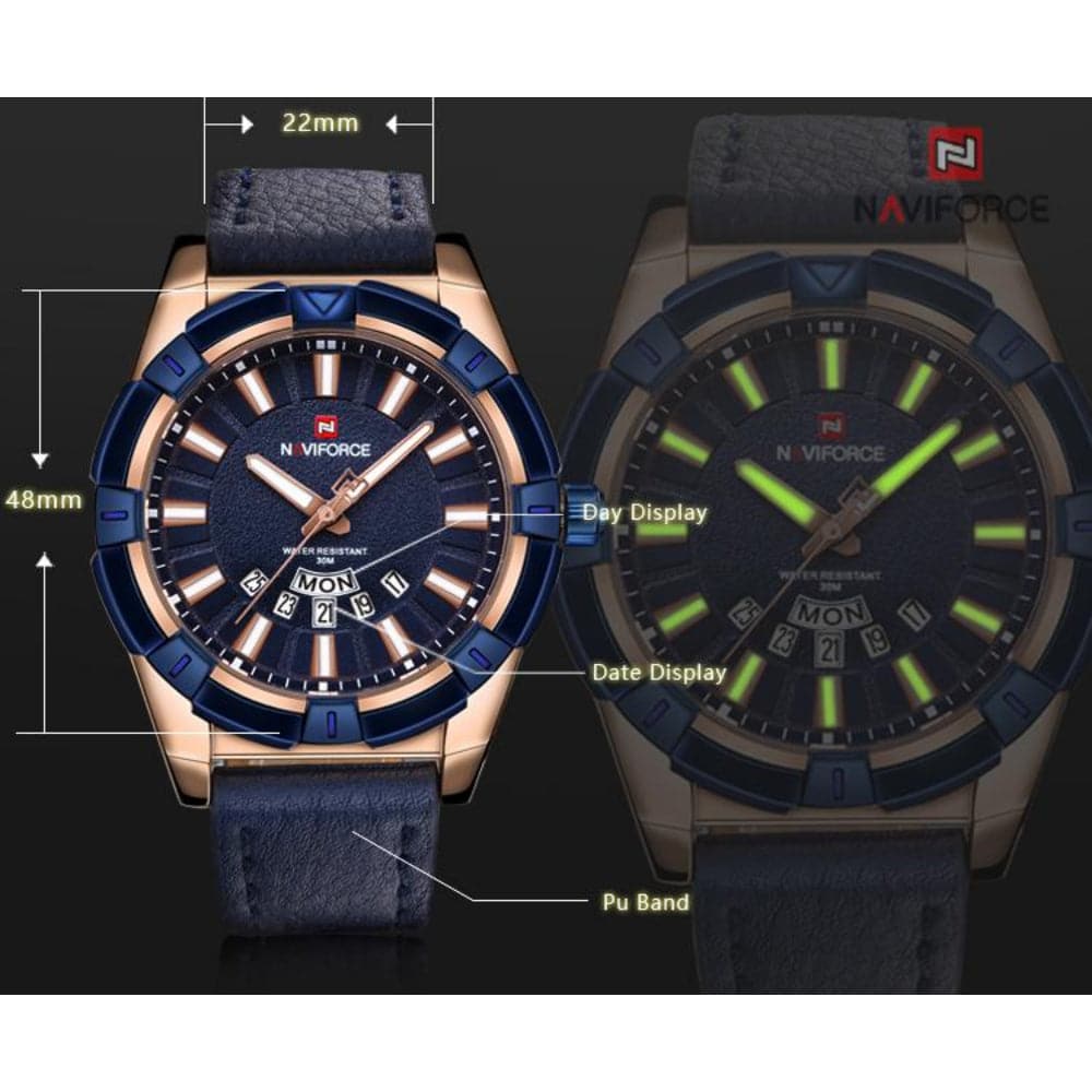 NAVIFORCE NF9118 RG/BE/BE MEN'S WATCH - H2 Hub Watches