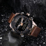 NAVIFORCE NF9128 RG/RG/D.BN MEN'S ANALOG/DIGITAL WATCH - H2 Hub Watches