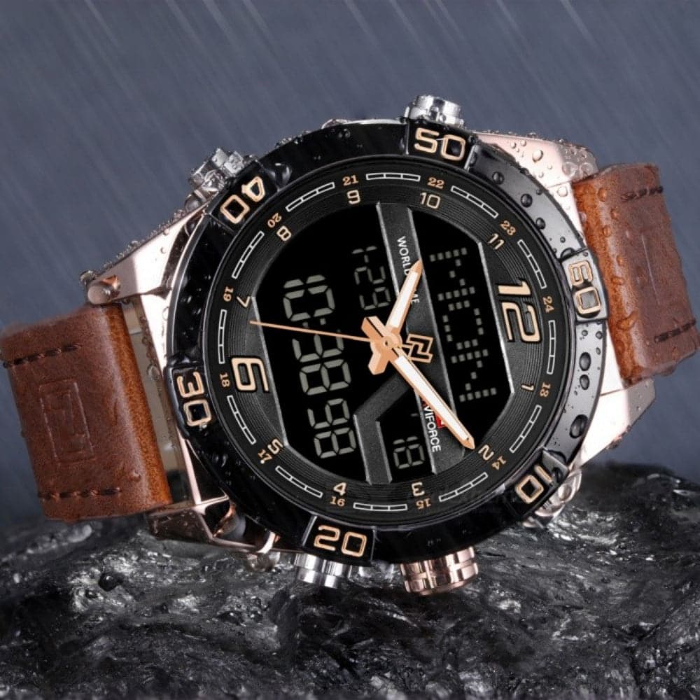 NAVIFORCE NF9128 RG/RG/D.BN MEN'S ANALOG/DIGITAL WATCH - H2 Hub Watches