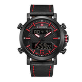 NAVIFORCE NF9135 B/R/B MEN'S DIGITAL CASUAL WATCH - H2 Hub Watches