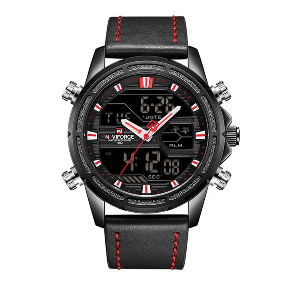 NAVIFORCE NF9138L B-R-B MEN'S DIGITAL CASUAL WATCH - H2 Hub Watches
