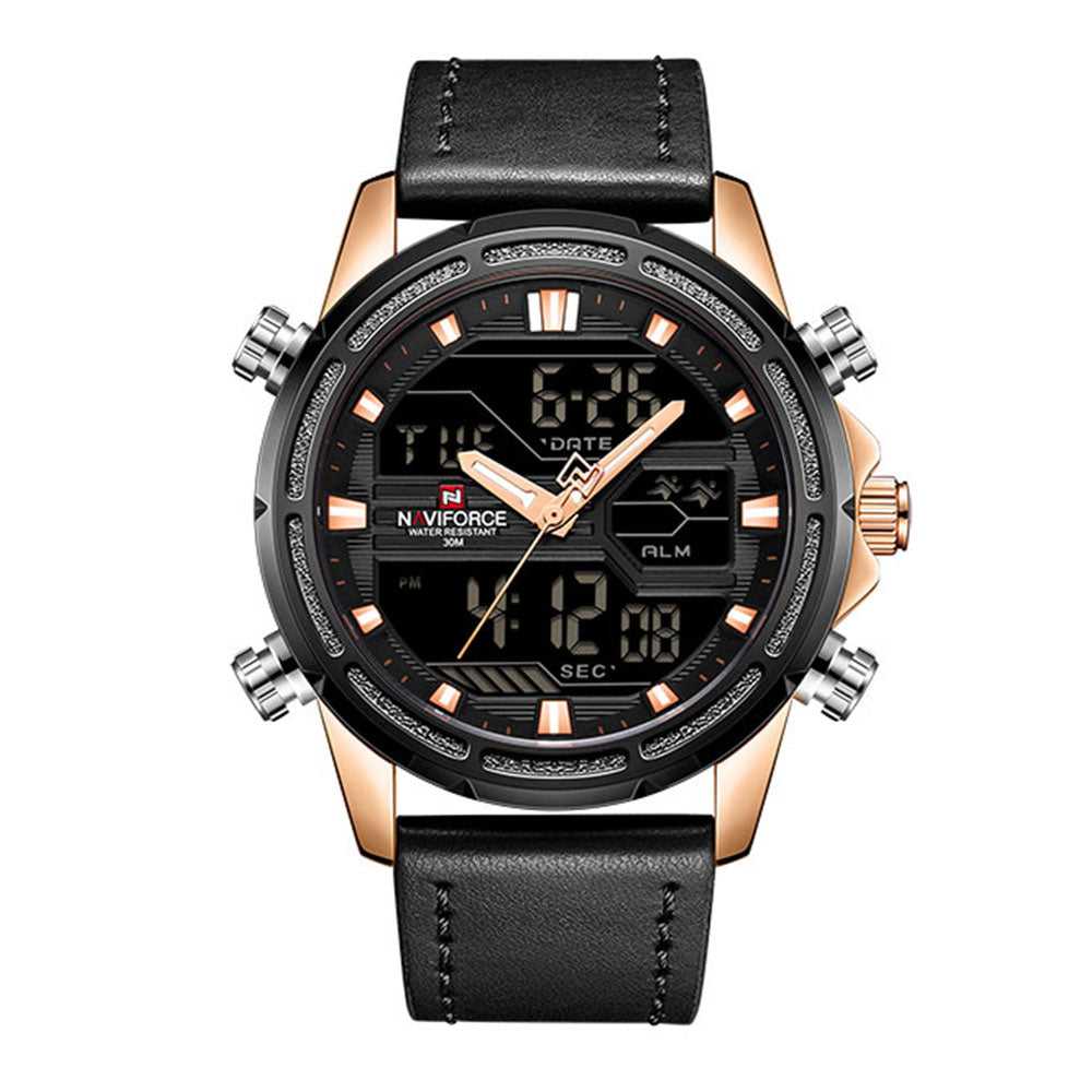 NAVIFORCE NF9138L RG/B/B MEN'S DIGITAL CASUAL WATCH - H2 Hub Watches