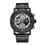 NAVIFORCE ANALOG NF9139 B/W/B QUARTZ MEN'S WATCH - H2 Hub Watches