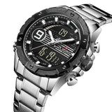 NAVIFORCE NF9146S S/B/W STAINLESS STEEL MEN'S WATCH