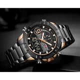 NAVIFORCE NF9146S RG/B BLACK STAINLESS STEEL MEN'S WATCH