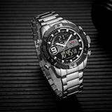 NAVIFORCE NF9146S S/B/W STAINLESS STEEL MEN'S WATCH