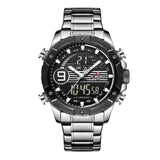 NAVIFORCE NF9146S S/B/W STAINLESS STEEL MEN'S WATCH