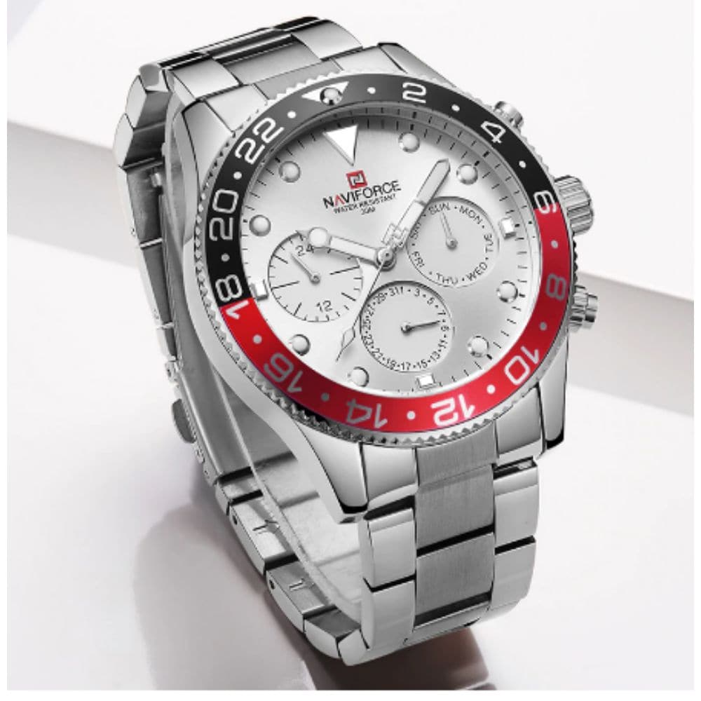 NAVIFORCE NF9147 S/W STAINLESS STEEL MEN'S WATCH - H2 Hub Watches