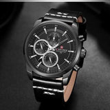 NAVIFORCE NF9148 B/B/B BLACK LEATHER MEN'S WATCH
