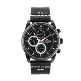 NAVIFORCE NF9148 B/B/B BLACK LEATHER MEN'S WATCH