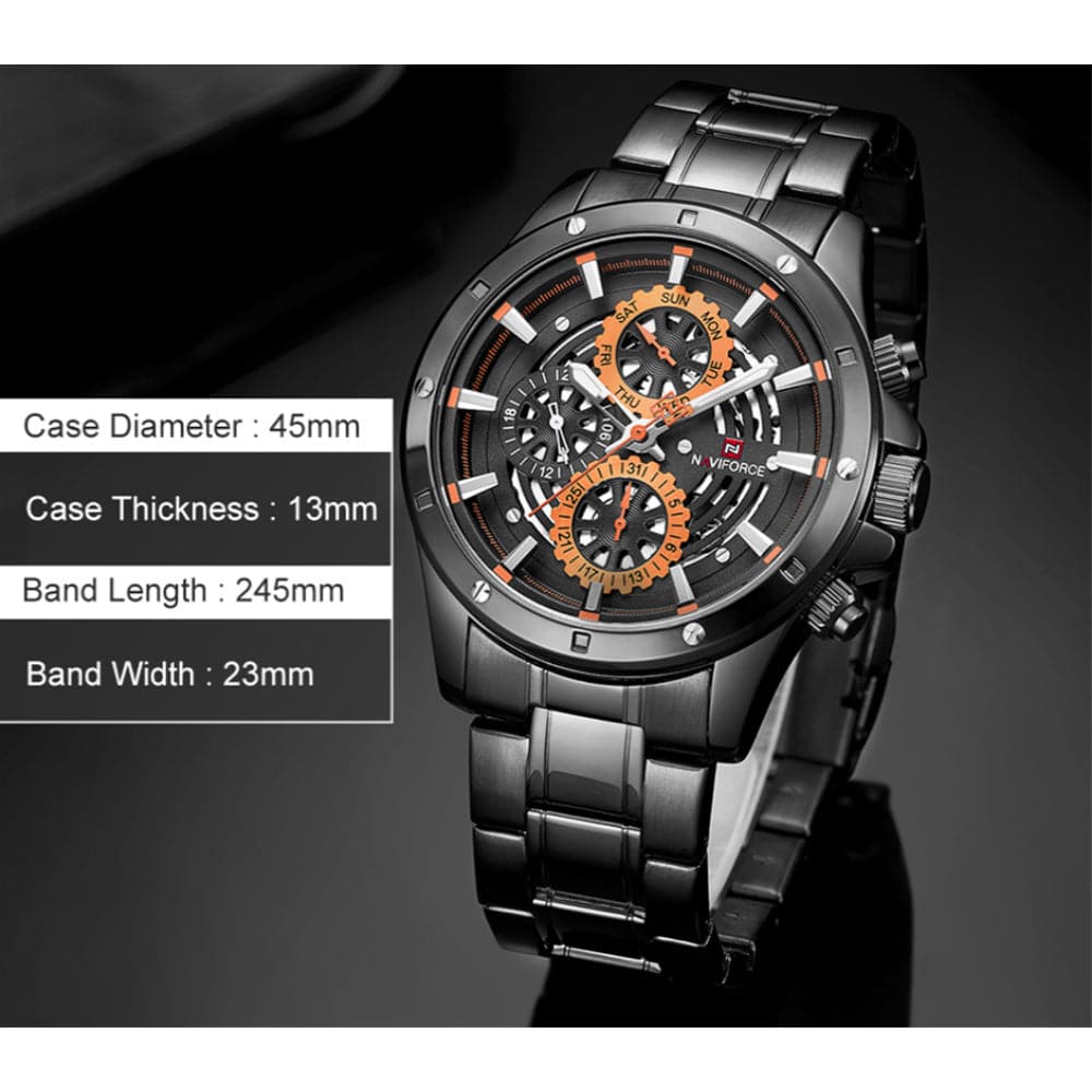 NAVIFORCE CHRONOGRAPH NF9149 B/O/B MEN'S WATCH - H2 Hub Watches