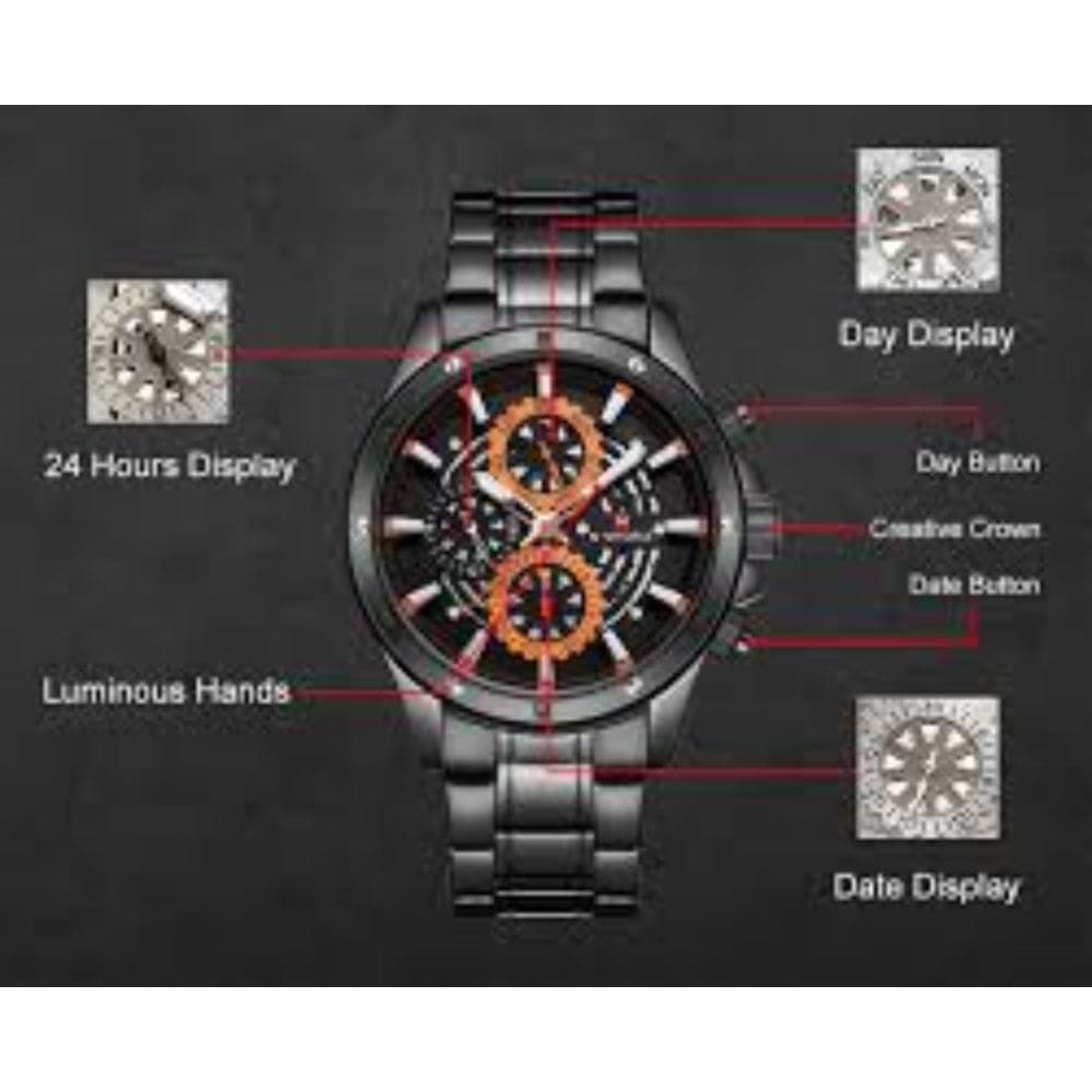 NAVIFORCE CHRONOGRAPH NF9149 B/O/B MEN'S WATCH - H2 Hub Watches