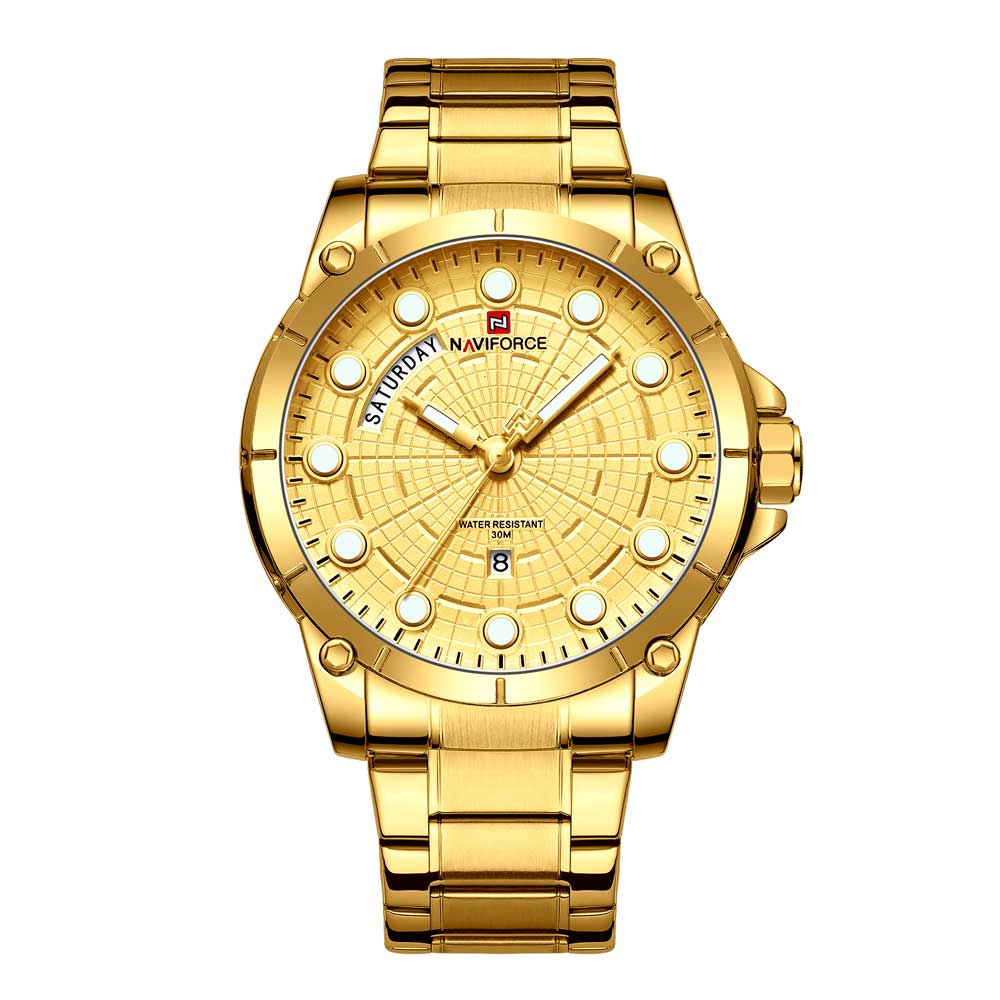 NAVIFORCE ANALOG NF9152 G/G QUARTZ MEN'S WATCH - H2 Hub Watches