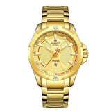 Naviforce Gold Dial Stainless Steel Strap Men Watch NF9161 G/G