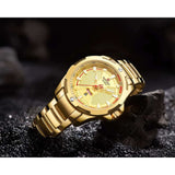 Naviforce Gold Dial Stainless Steel Strap Men Watch NF9161 G/G