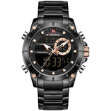 NAVIFORCE NF9163 B/B BLACK STAINLESS STEEL MEN WATCH