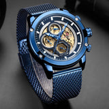 NAVIFORCE ANALOG NF9167 BE/BE STAINLESS STEEL CHRONOGRAPH QUARTZ MEN'S WATCH - H2 Hub Watches
