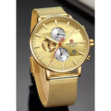 NAVIFORCE NF9169 G/G GOLD STAINLESS STEEL MEN'S WATCH