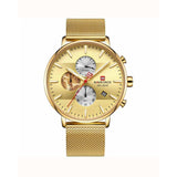 NAVIFORCE NF9169 G/G GOLD STAINLESS STEEL MEN'S WATCH