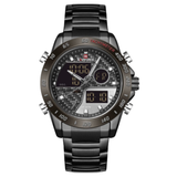 NAVIFORCE NF9171 B/GY/B BLACK STAINLESS STEEL MEN WATCH