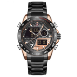 NAVIFORCE NF9171 RG/RG/B BLACK STAINLESS STEEL MEN WATCH