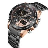 NAVIFORCE NF9171 RG/RG/B BLACK STAINLESS STEEL MEN WATCH