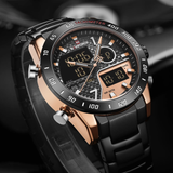 NAVIFORCE NF9171 RG/RG/B BLACK STAINLESS STEEL MEN WATCH