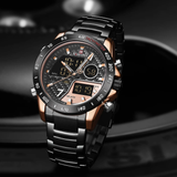 NAVIFORCE NF9171 RG/RG/B BLACK STAINLESS STEEL MEN WATCH