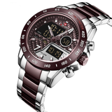 NAVIFORCE NF9171 S/CE/CE COFFEE STRAP MEN WATCH