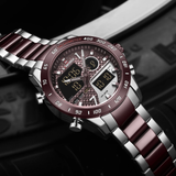 NAVIFORCE NF9171 S/CE/CE COFFEE STRAP MEN WATCH